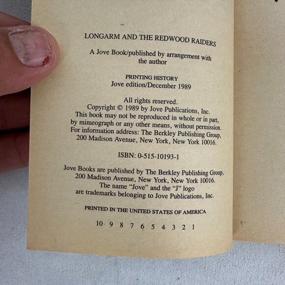 Longarm And The Redwood Raiders By Tabor Evans 1989 Paperback Western Fiction - Picture 3 of 3